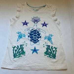 Mini Boden Seaside Superstitch Frill Shirt